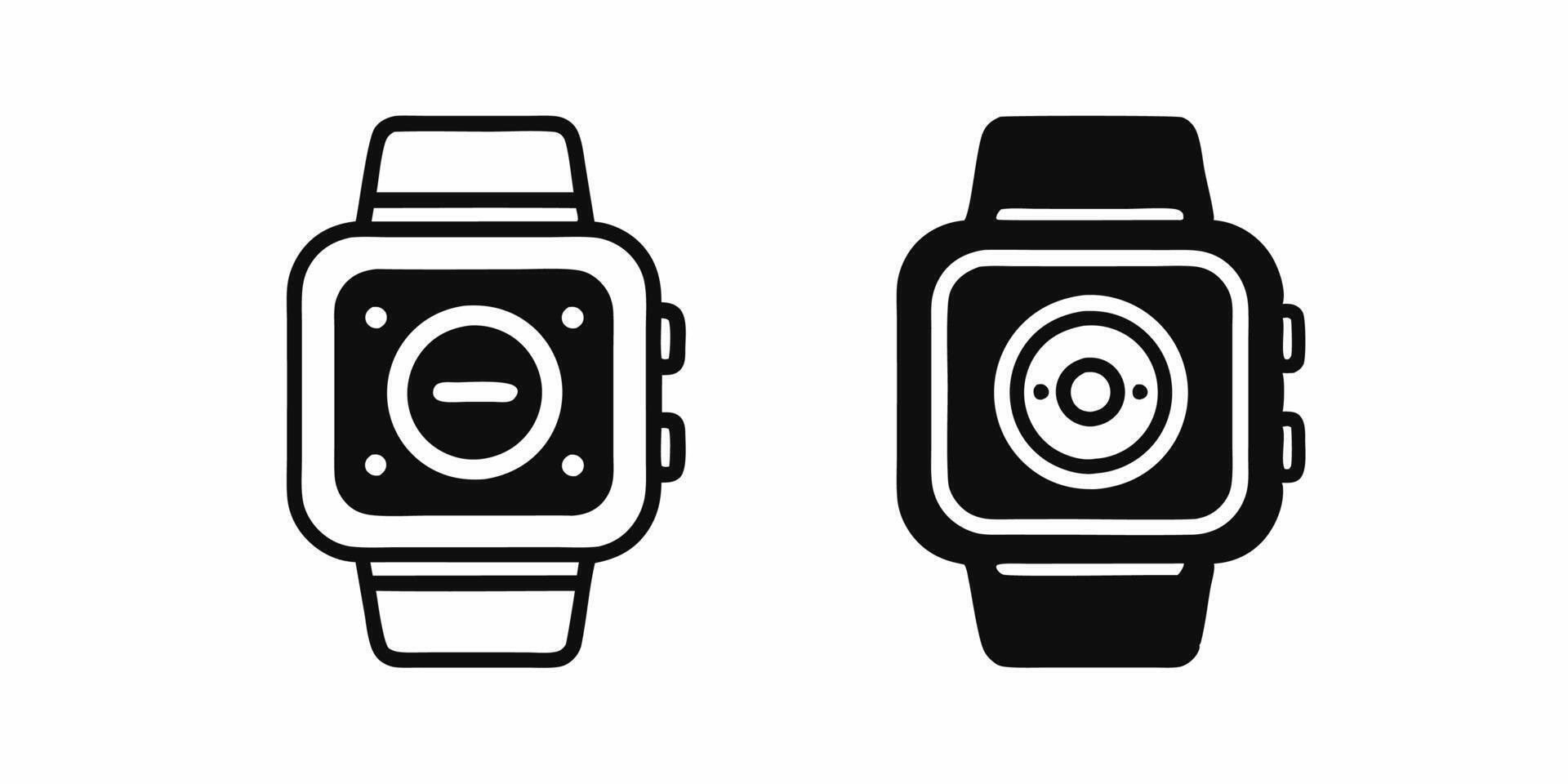 Smartwatch Technology Icons vector