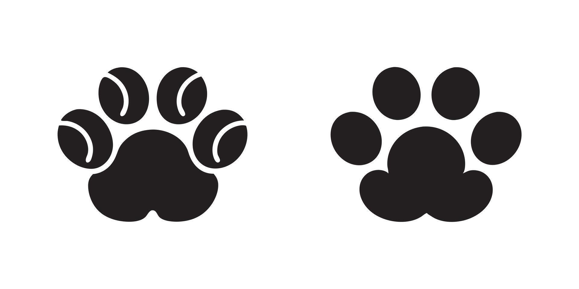 Paw Print Icon Set vector