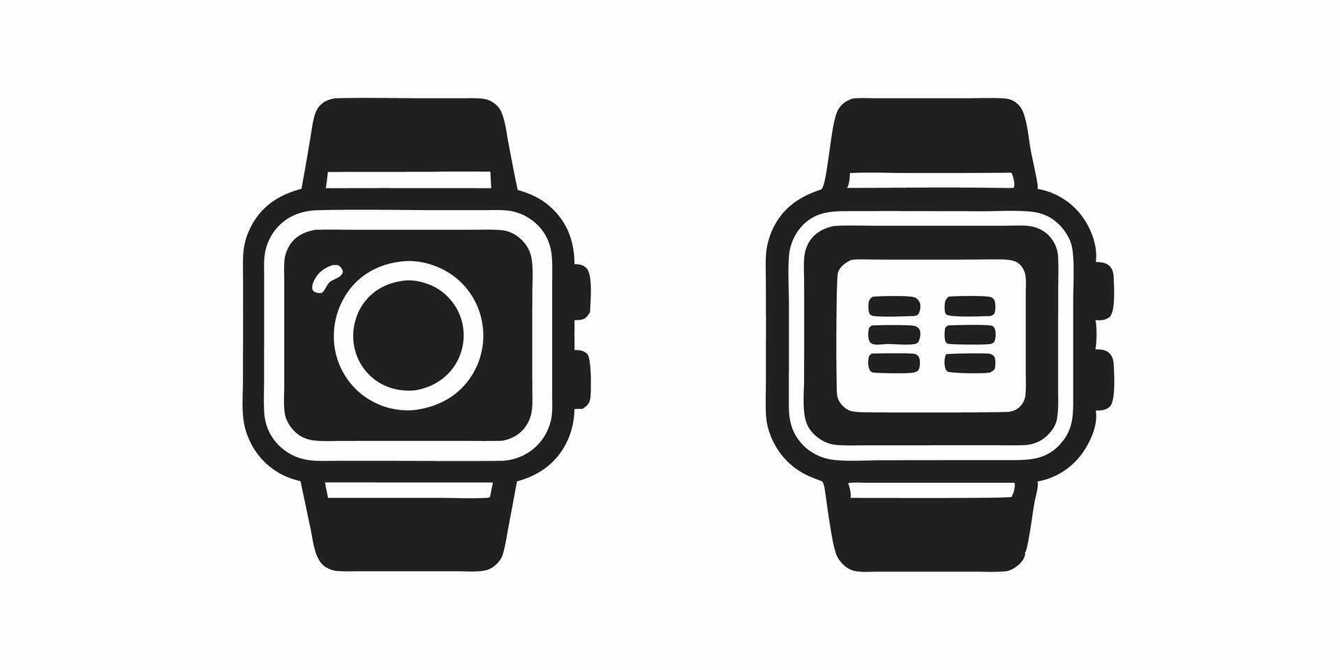 Smartwatch Technology Icons vector