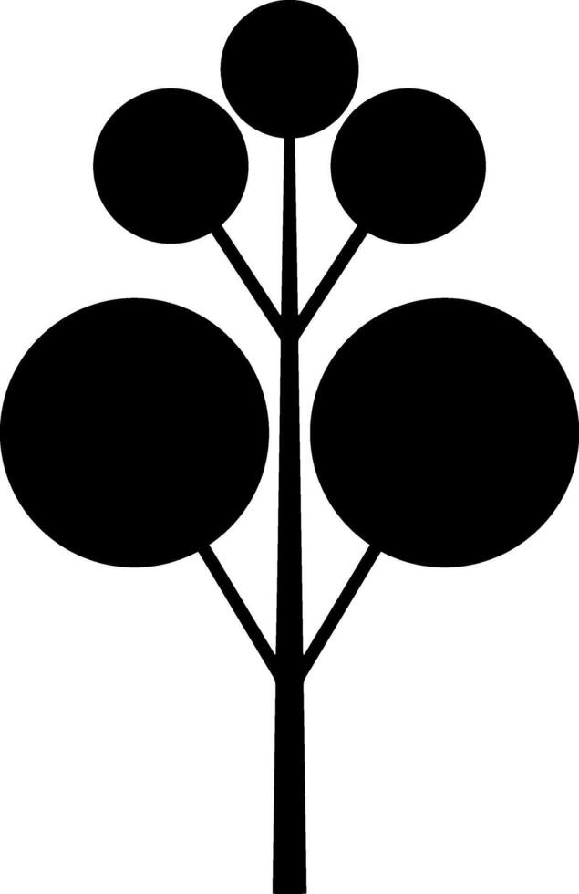 Doodle tree icon Stencil clipart Stencil vector