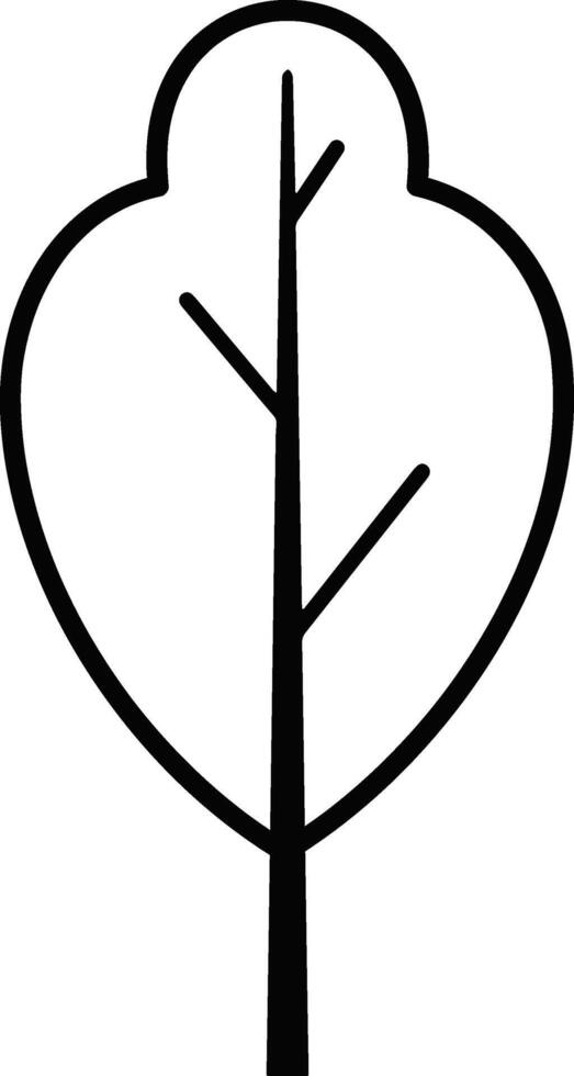 Doodle tree icon Outline clipart vector