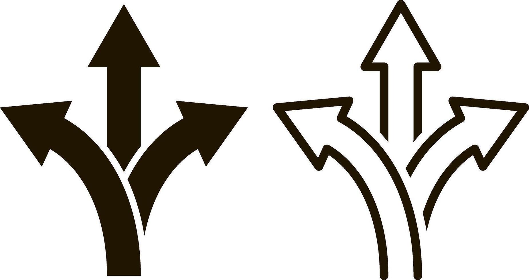 Trafic way icon Road arrow collection vector