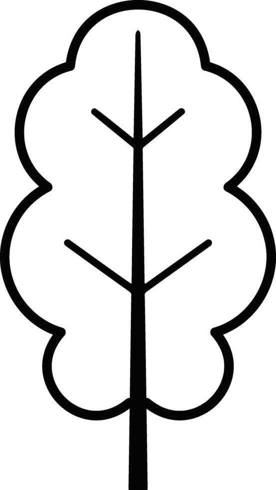 Outline leaf icon Sketch clipart vector