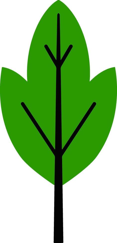 Doodle tree icon Color clipart vector