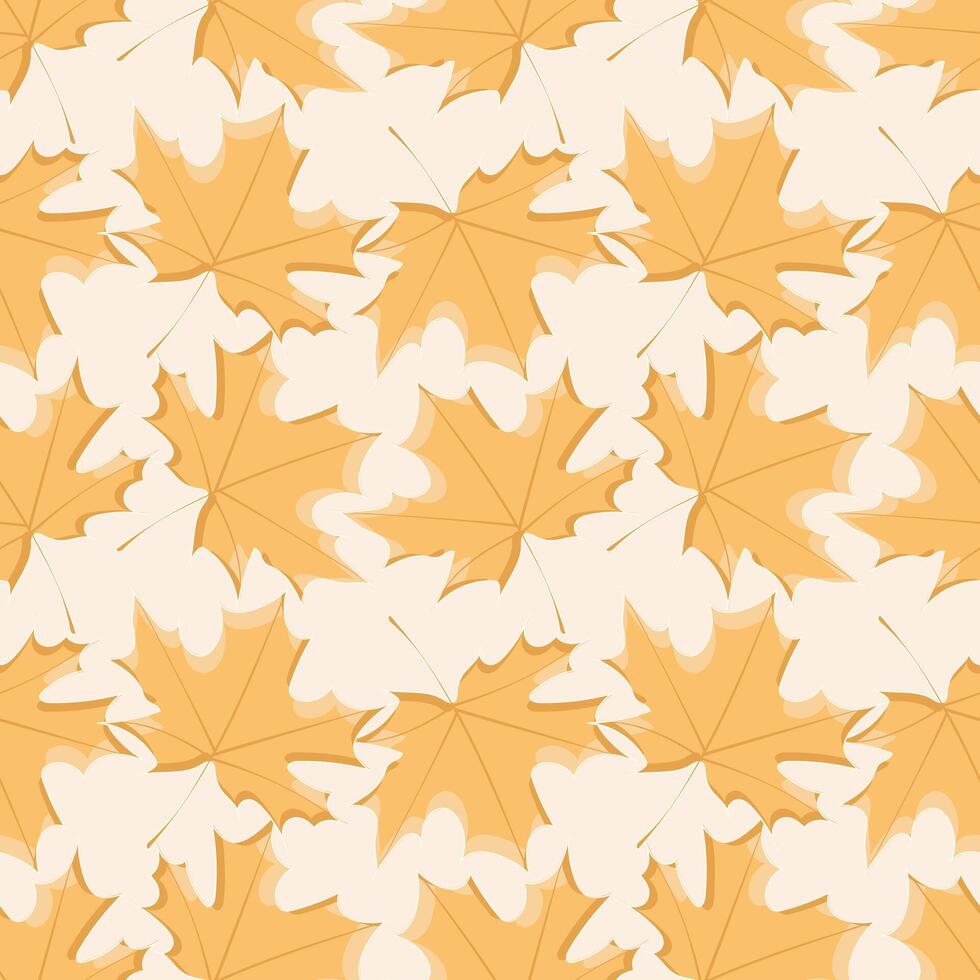 Seamless pattern of autumn maple leaves for print on fabrics, wrapping paper. vector