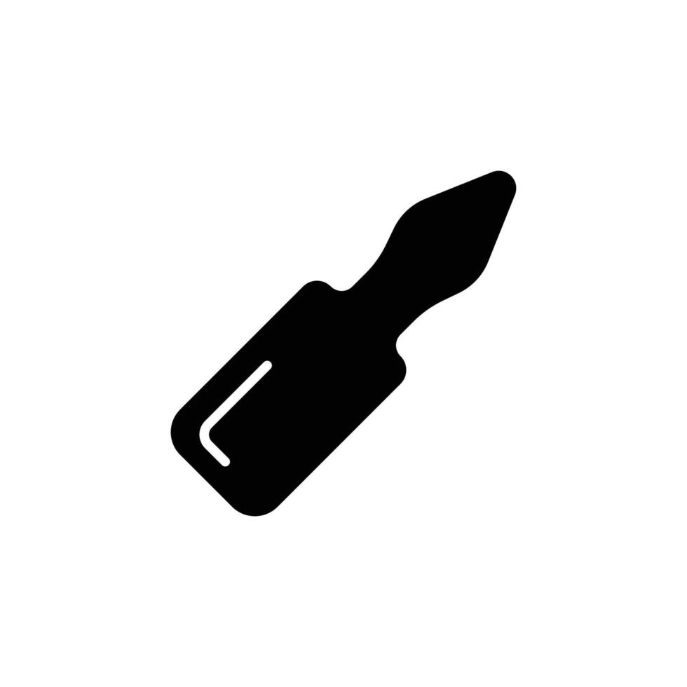 Medical ampoule glyph icon linear style sign for mobile concept and web design vial ampoule. vector