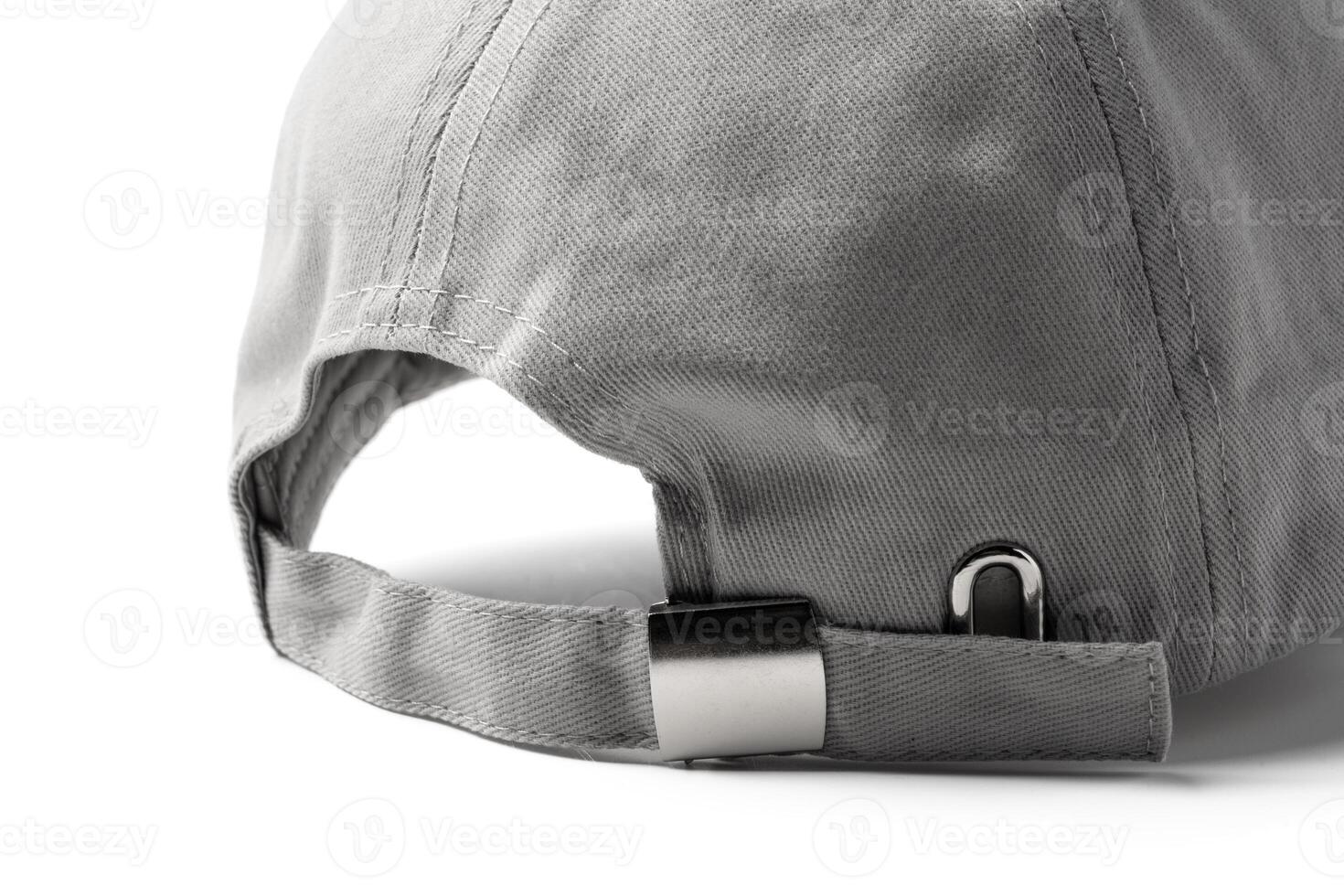 Gray Baseball Cap on White Background photo