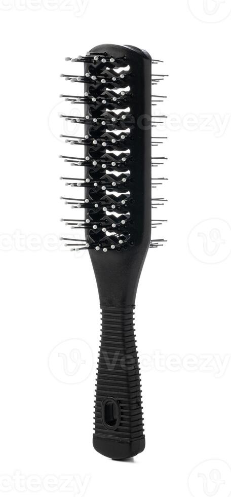 Hair care brush isolated on white background photo