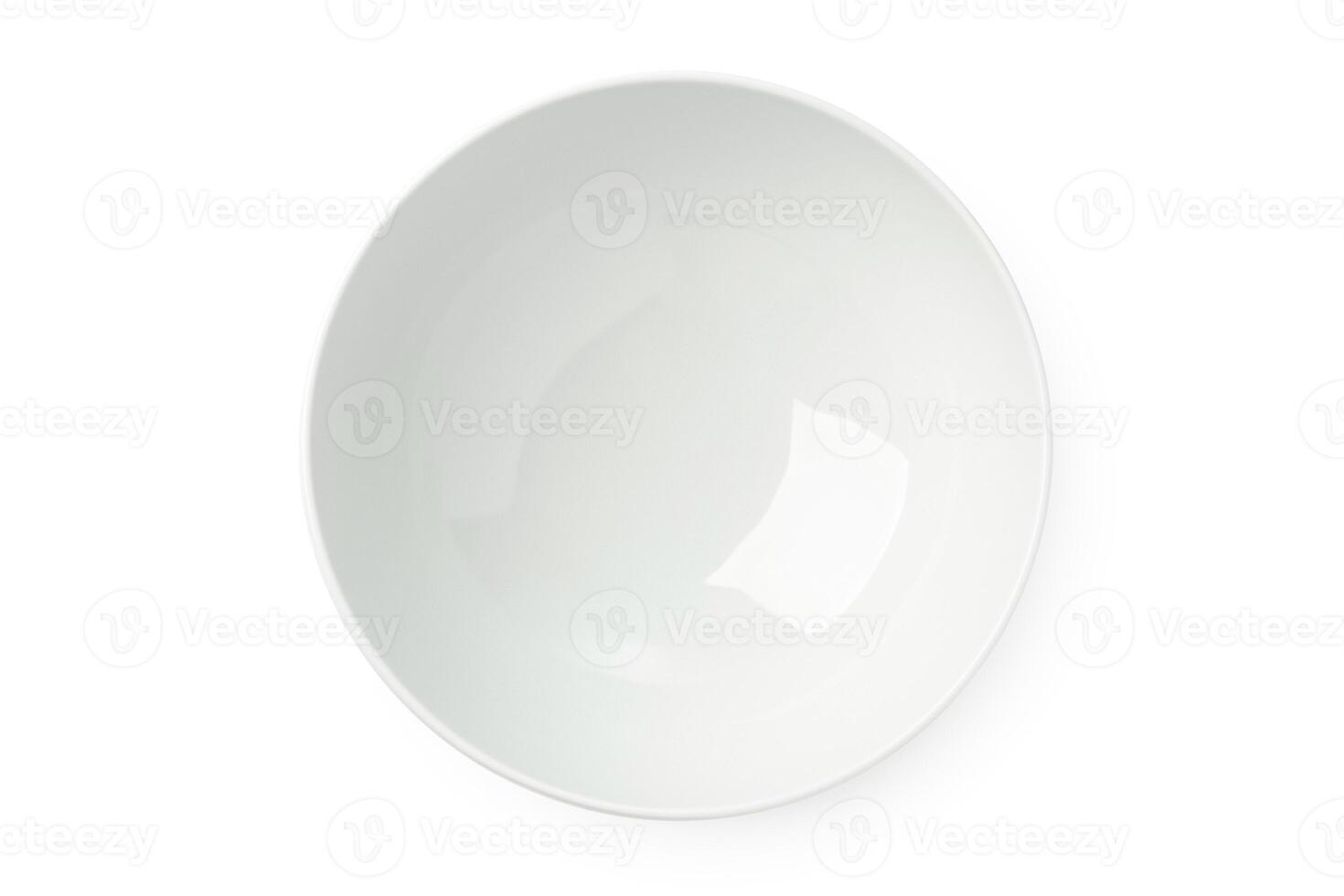 White empty bowl isolated on white background photo