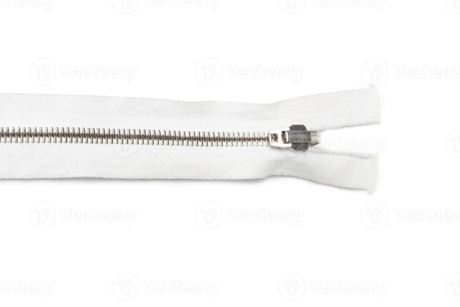 Zipper on white background photo