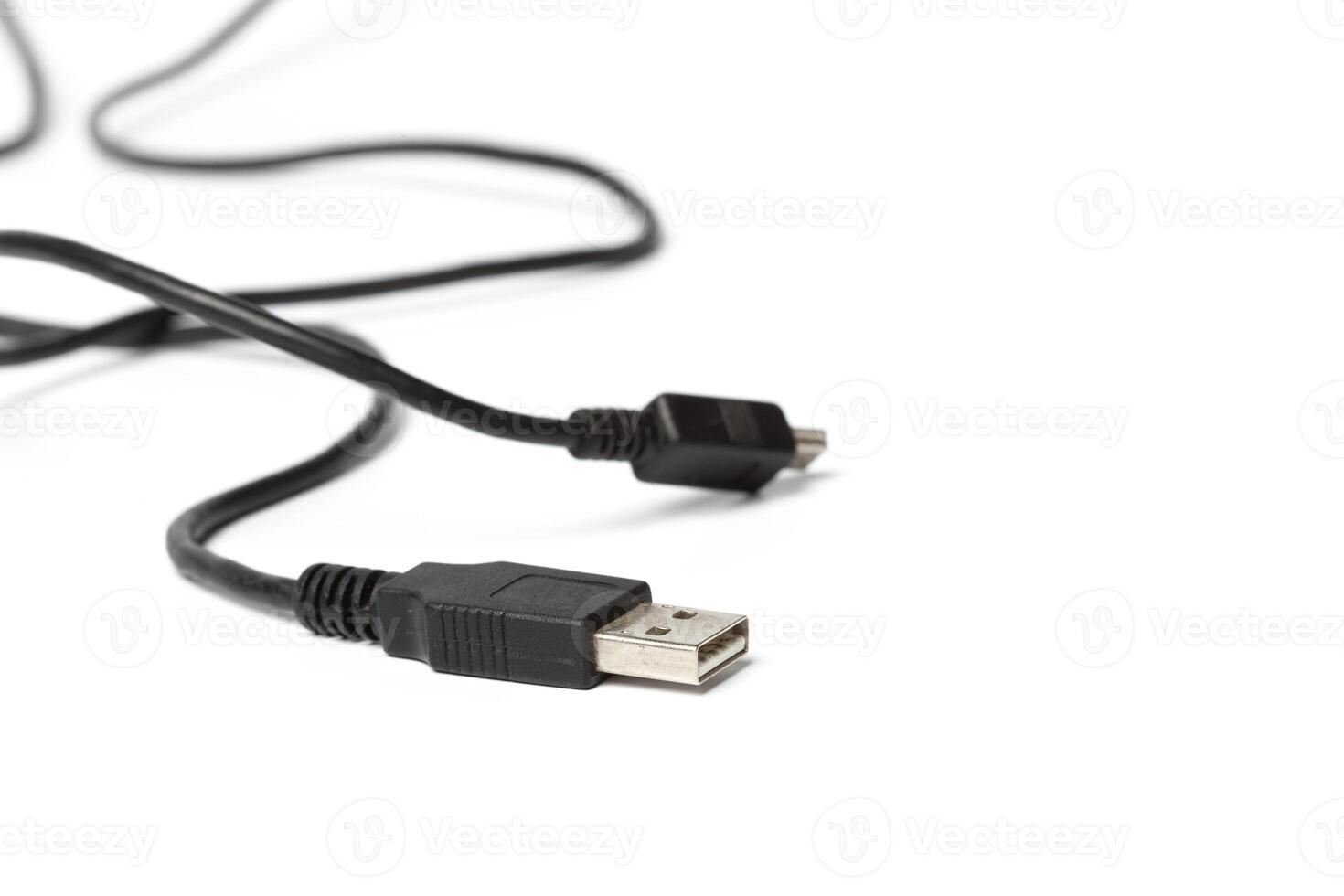 USB Cable Plug isolated on White Background photo