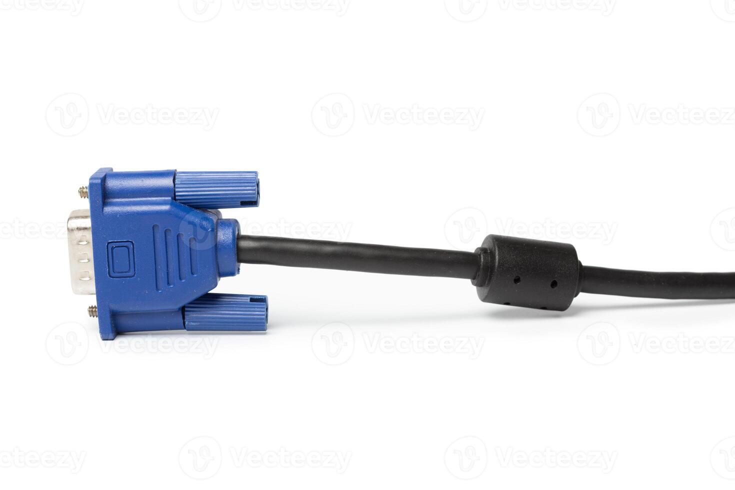 VGA tech pc input cable connector isolated on white background photo