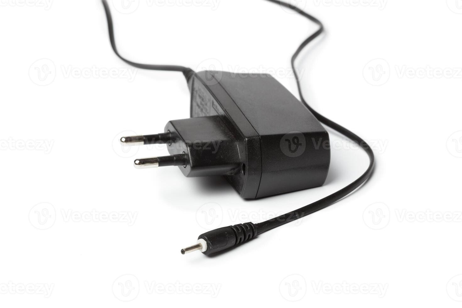 Electric power adapter isolated on white background photo
