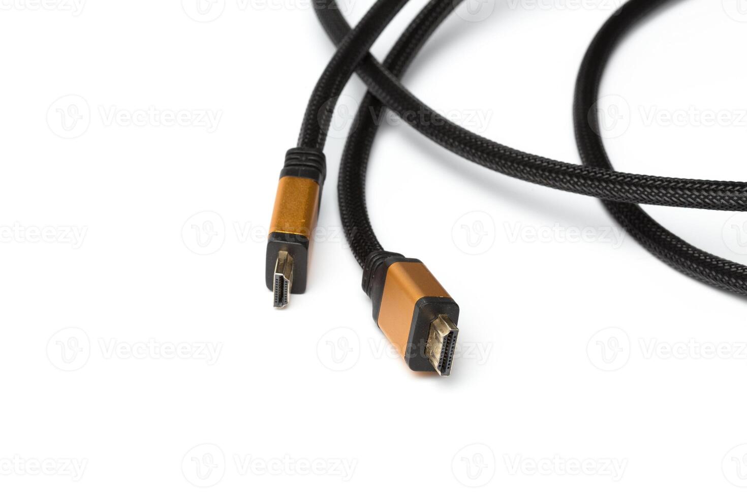 HDMI cable isolated on a white background photo