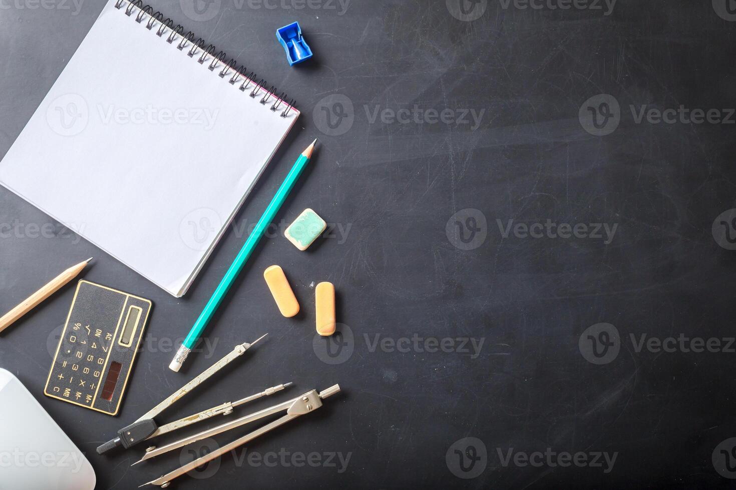 School supplies close-up photo