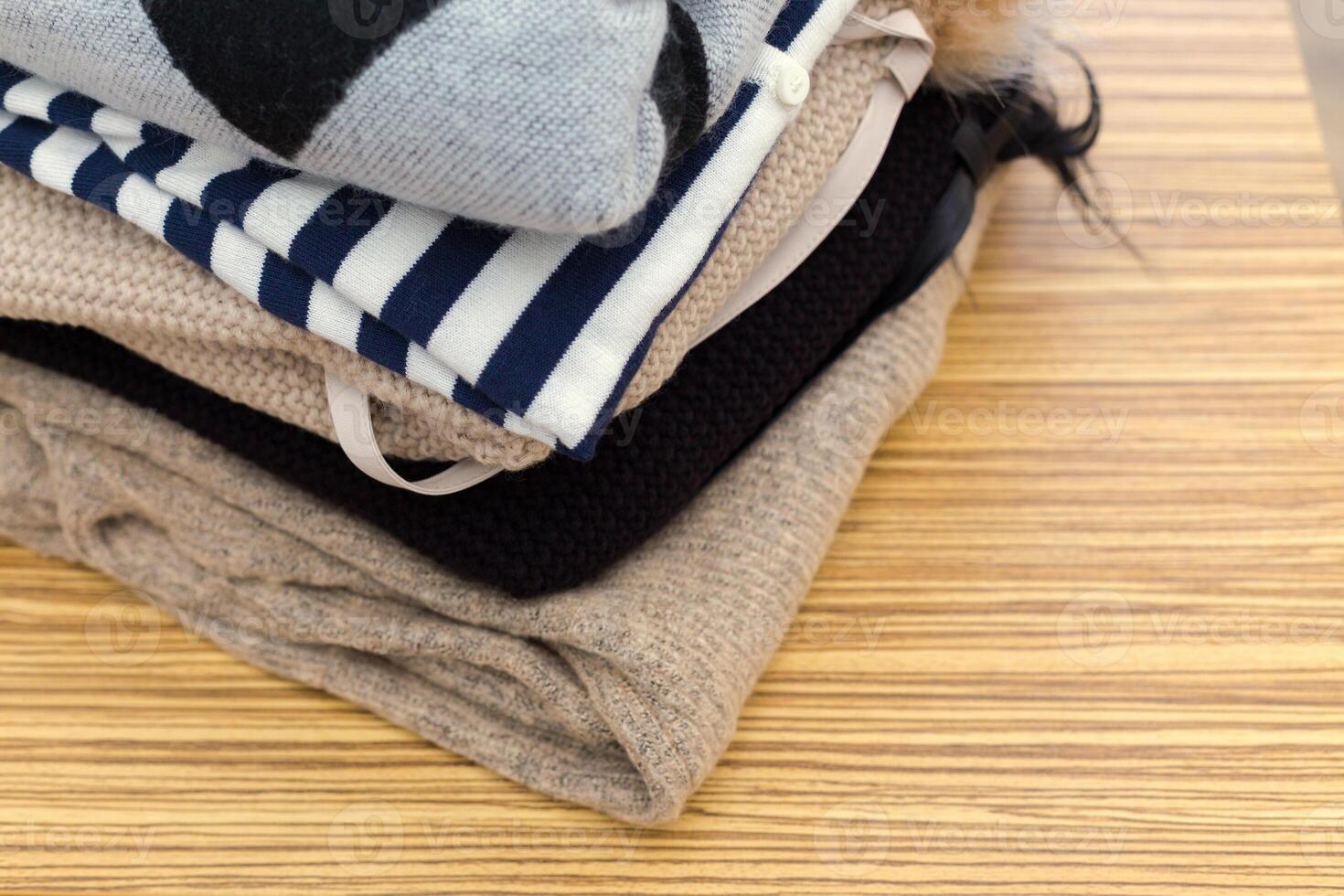 Stack of clothes photo