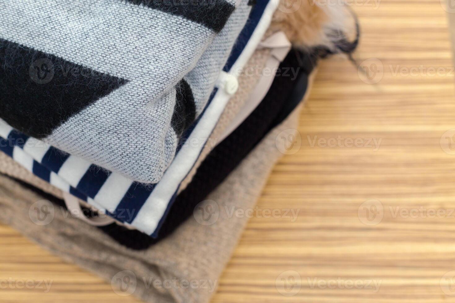 Stack of clothes photo
