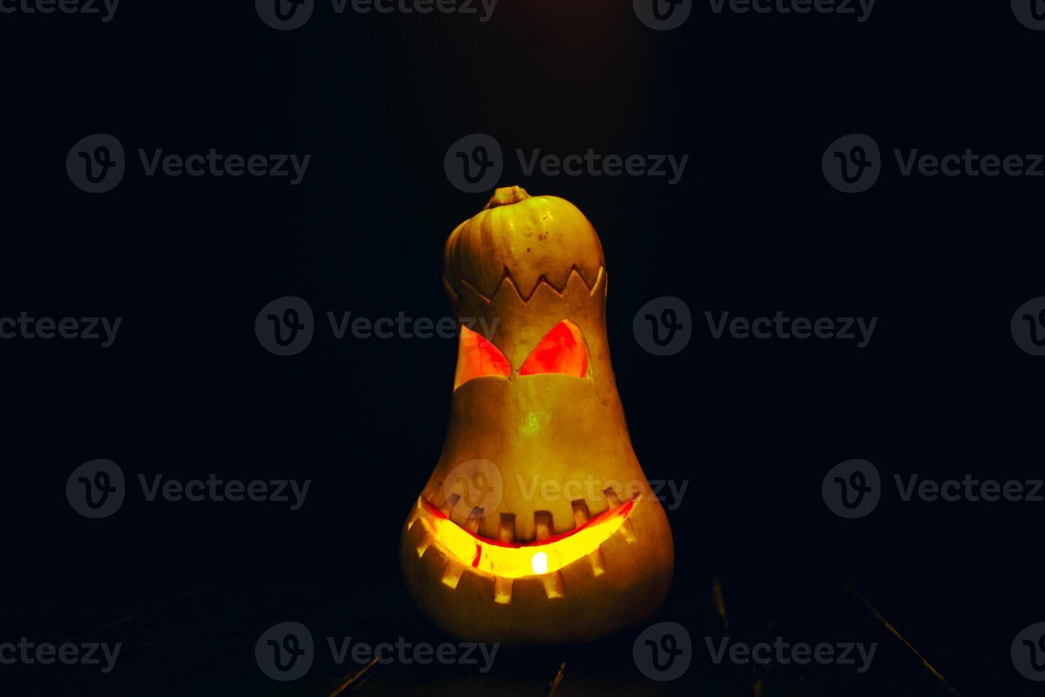 Scary Halloween pumpkins photo