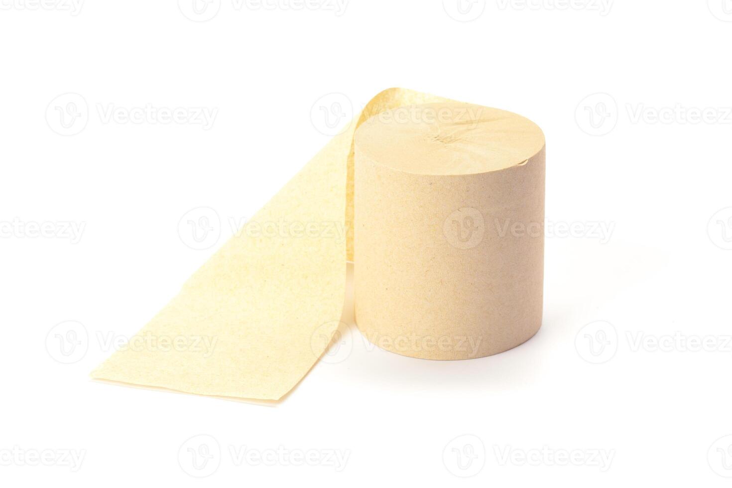 toilet paper isolated on white background photo