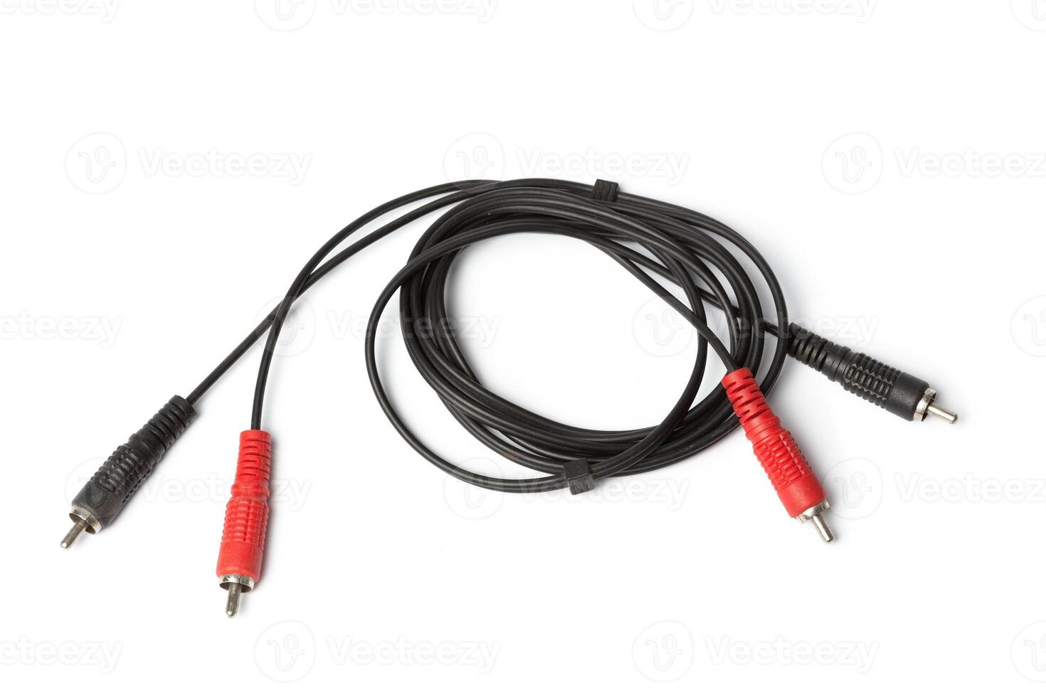 Audio and jacks isolated on white photo