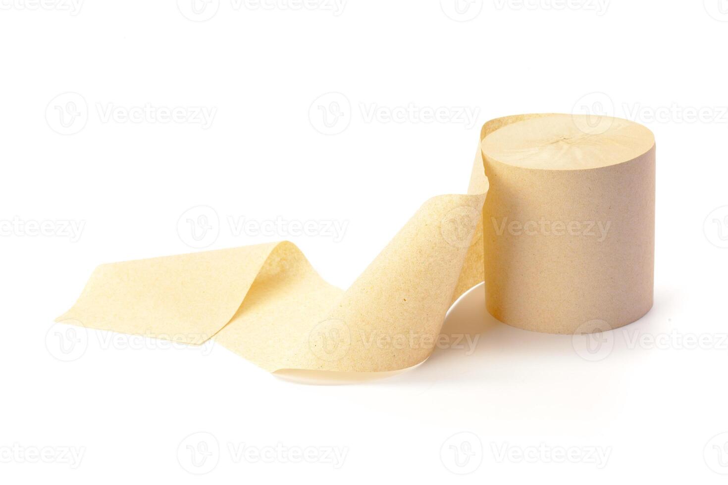 toilet paper isolated on white background photo