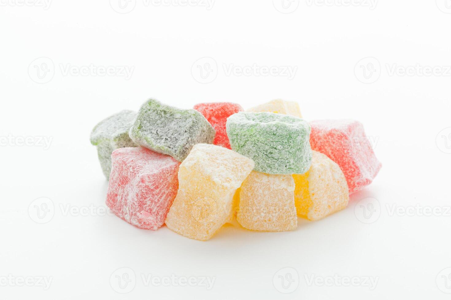 Tasty Turkish delight isolated on white photo