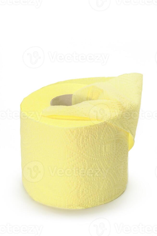 toilet paper isolated on white background photo