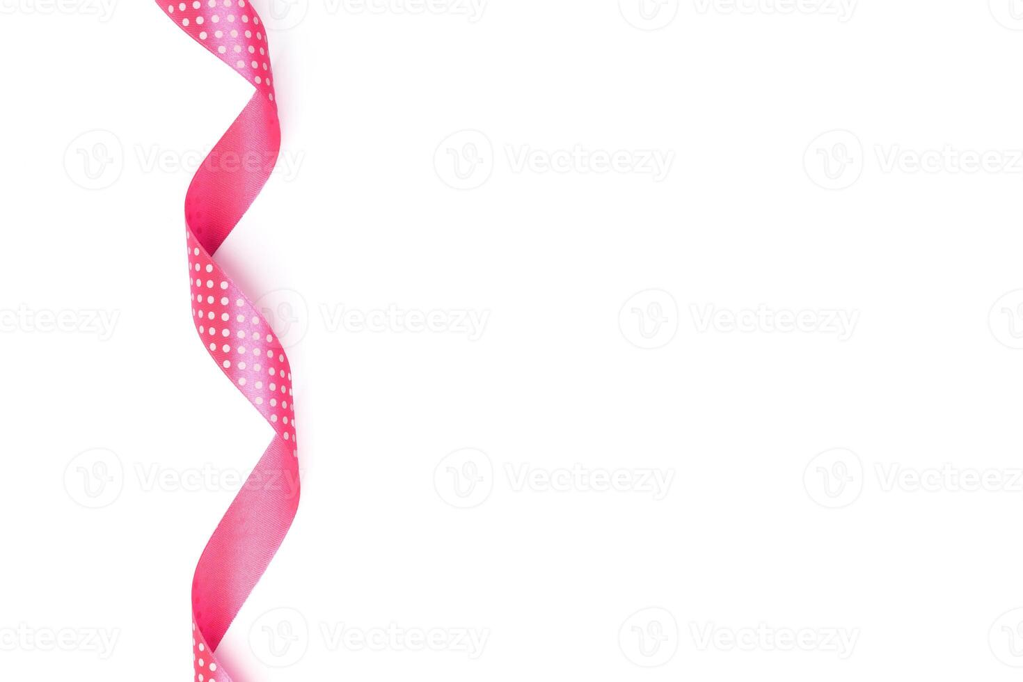 Mix Pink ribbon on a white background photo