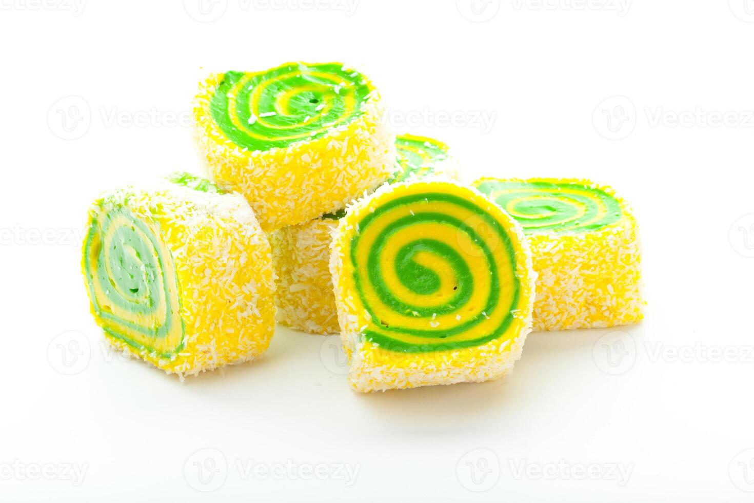Tasty Turkish delight isolated on white photo