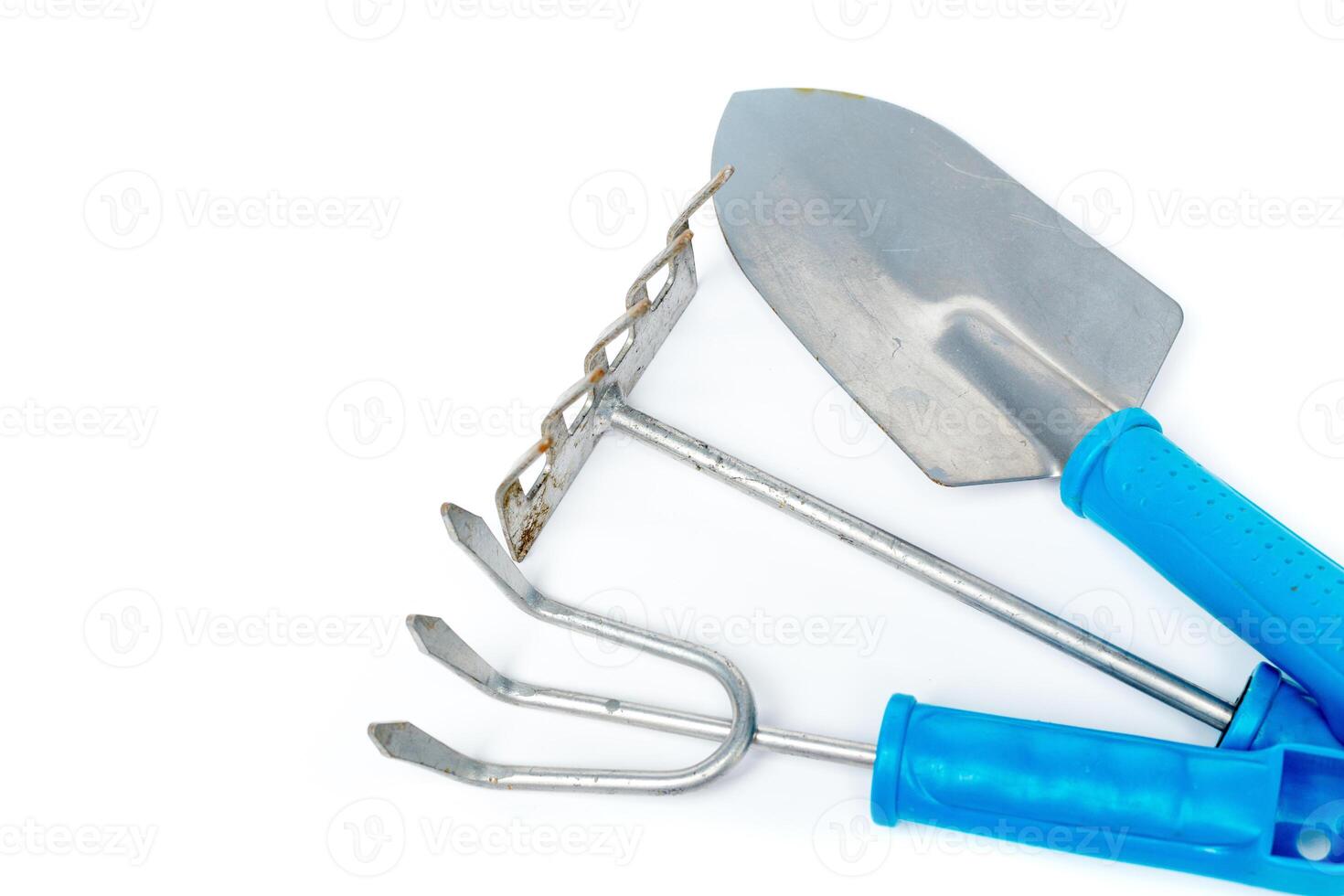 Garden tools isolated on white photo