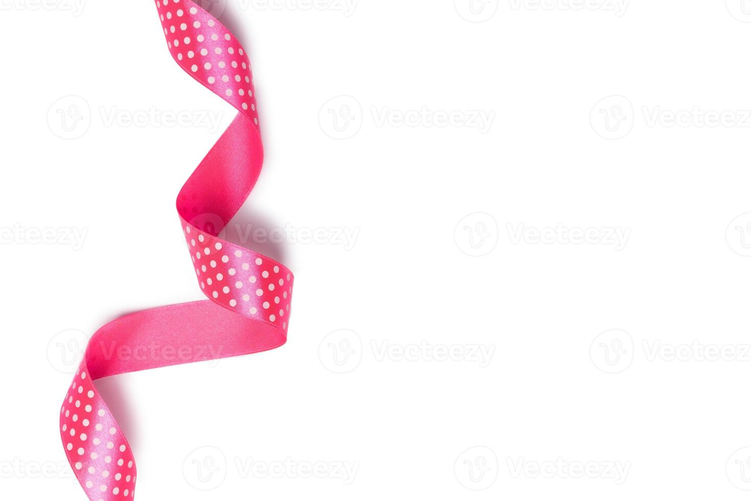 Mix Pink ribbon on a white background photo