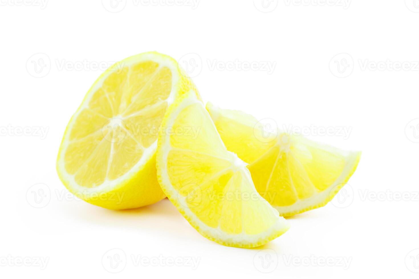 Lemon isolated on white photo