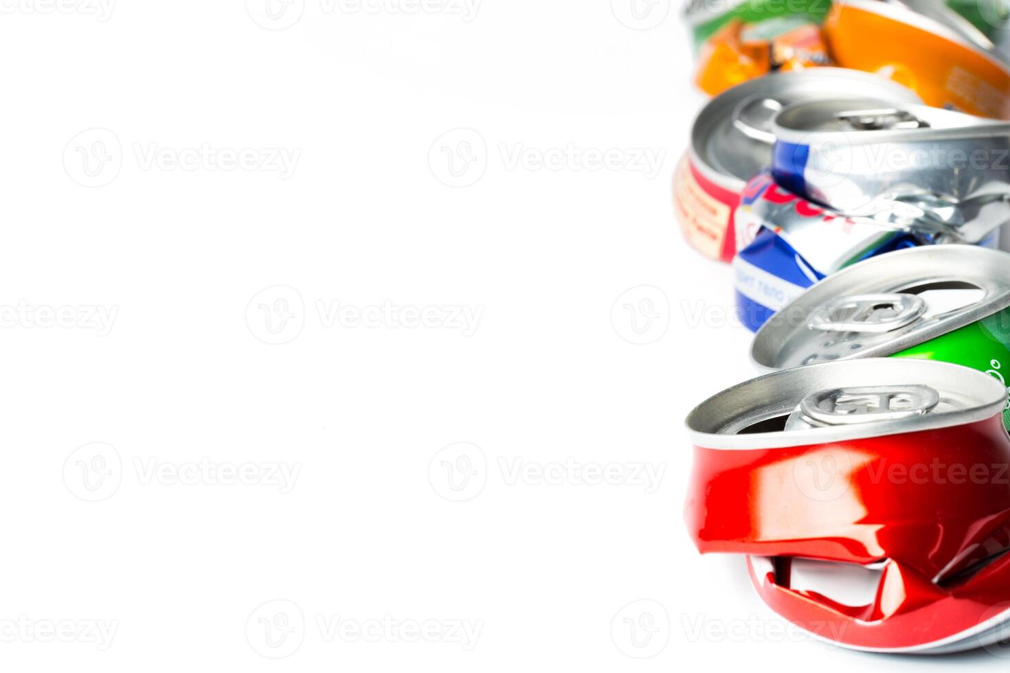 Crumpled aluminum can photo