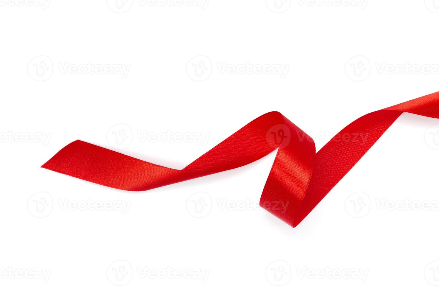 Red ribbon collection isolated on white photo