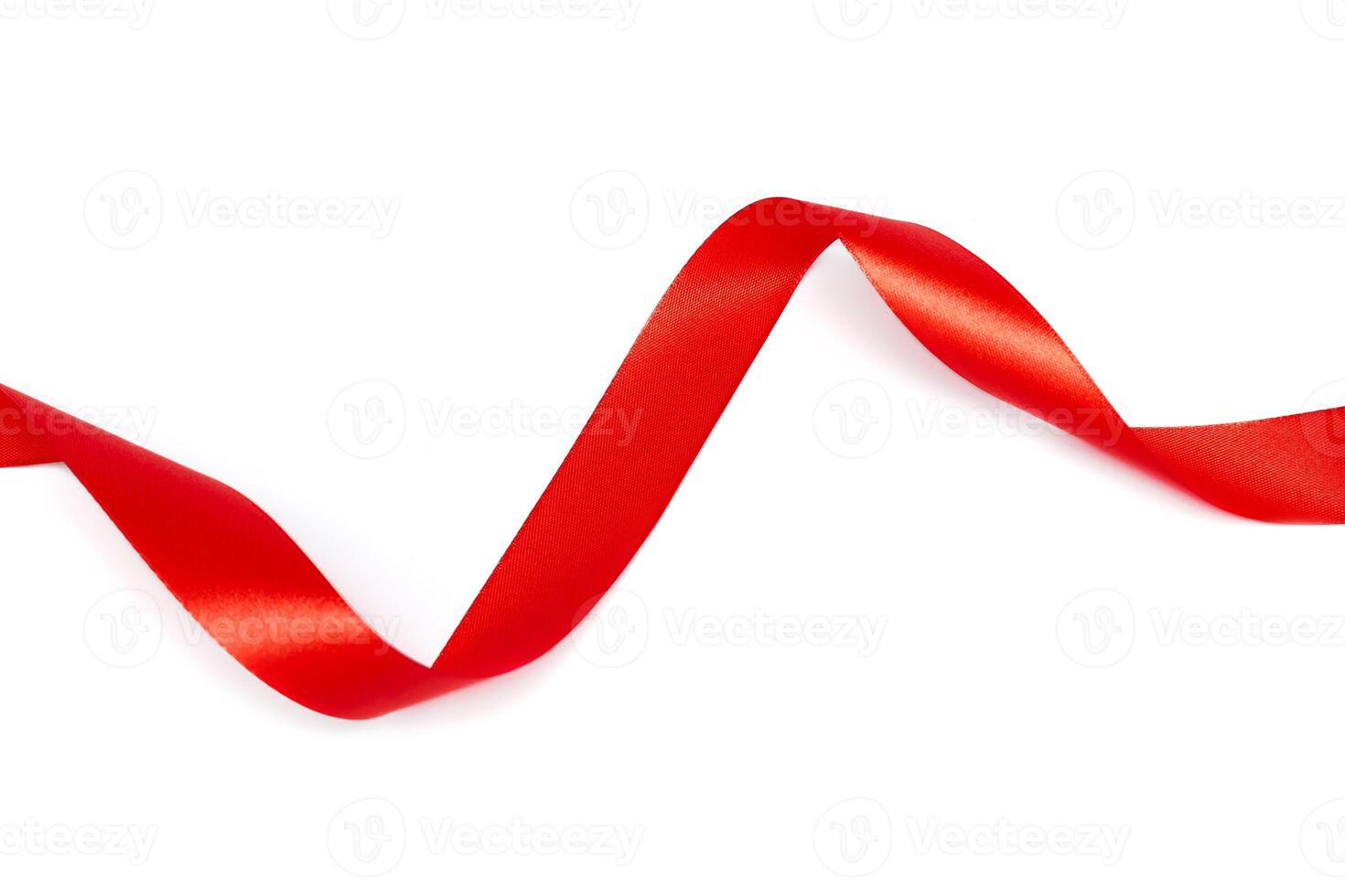 Red ribbon collection isolated on white photo