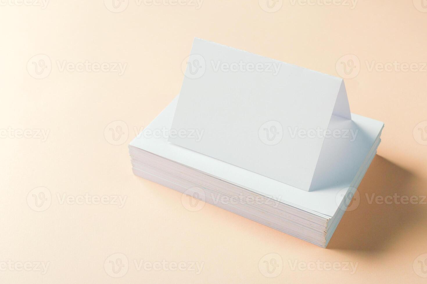 paper blank business cards photo
