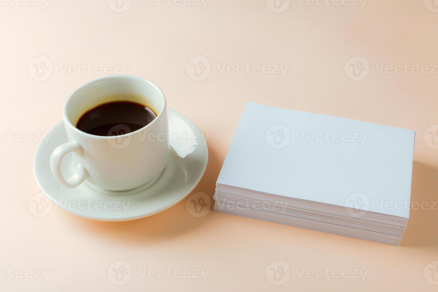 paper blank business cards photo