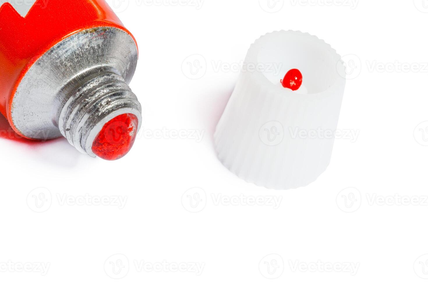 paint in tubes isolated on white photo