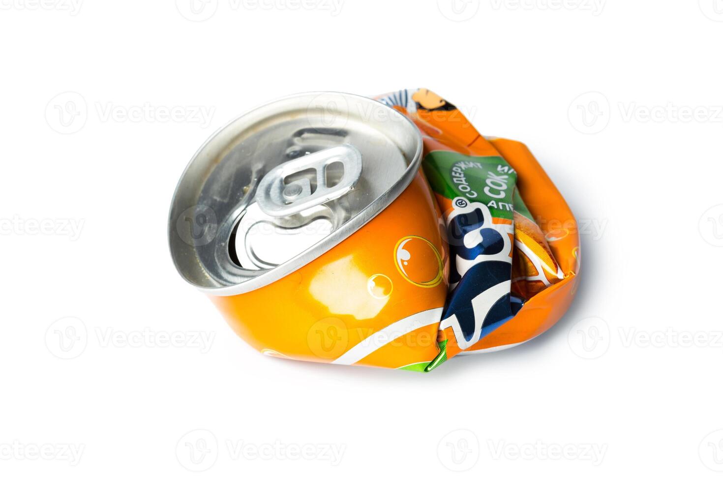 Crumpled aluminum can photo