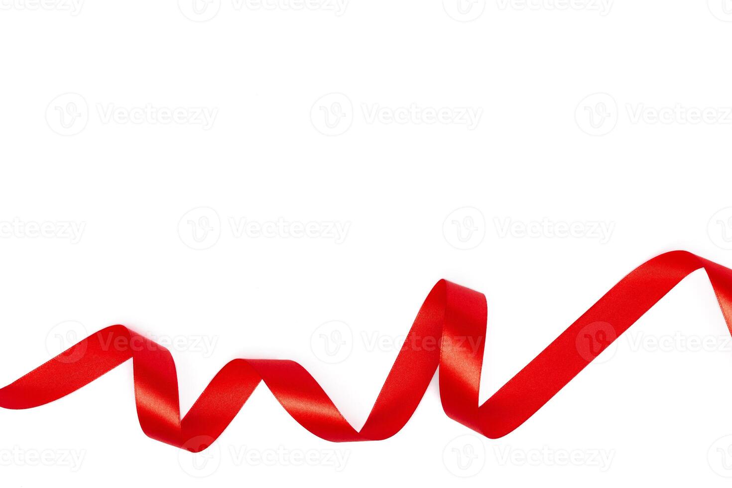 Red ribbon collection isolated on white photo