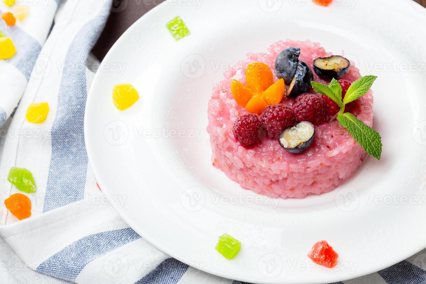 pink mochi japanese sweet rice treat photo