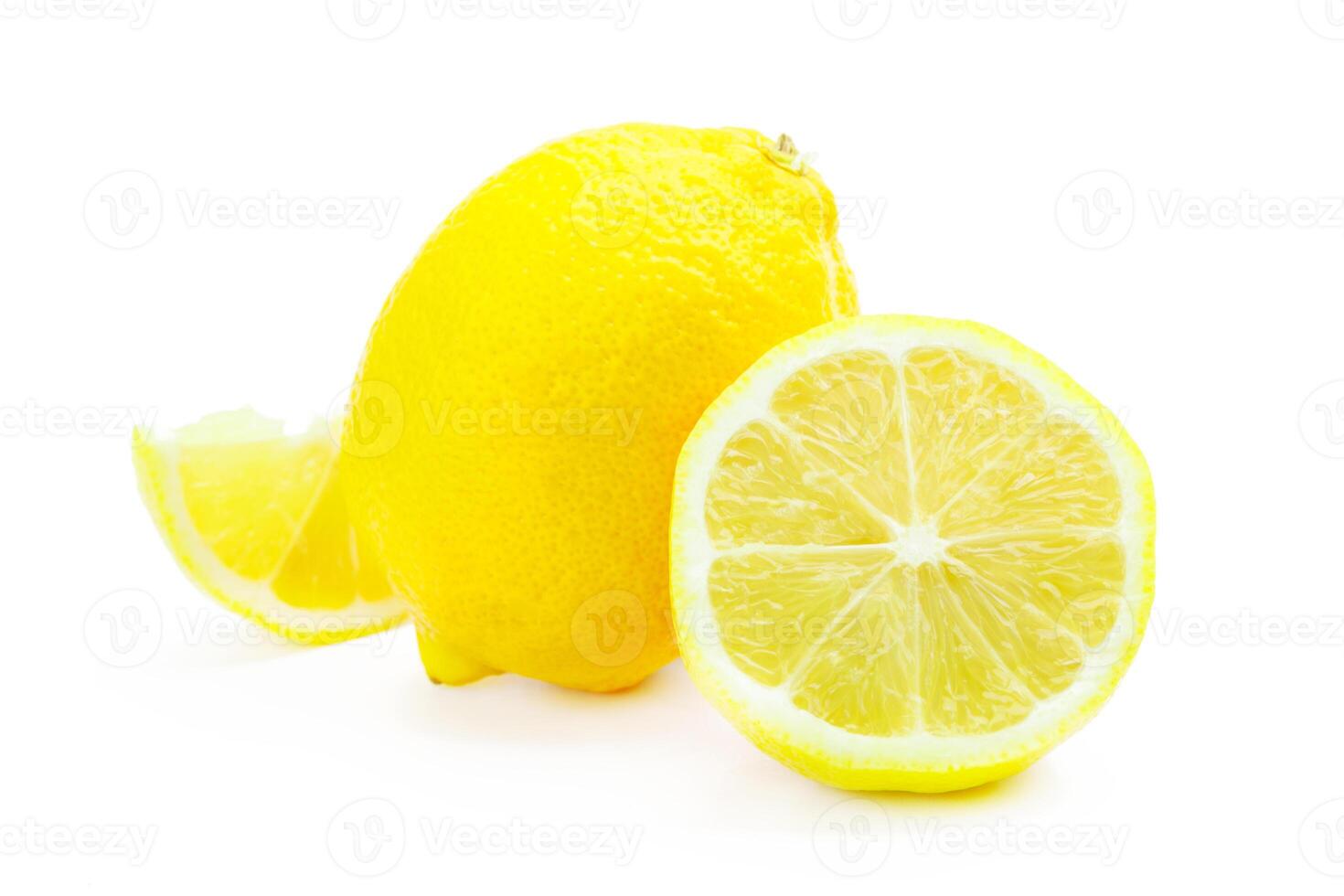 Lemon isolated on white photo