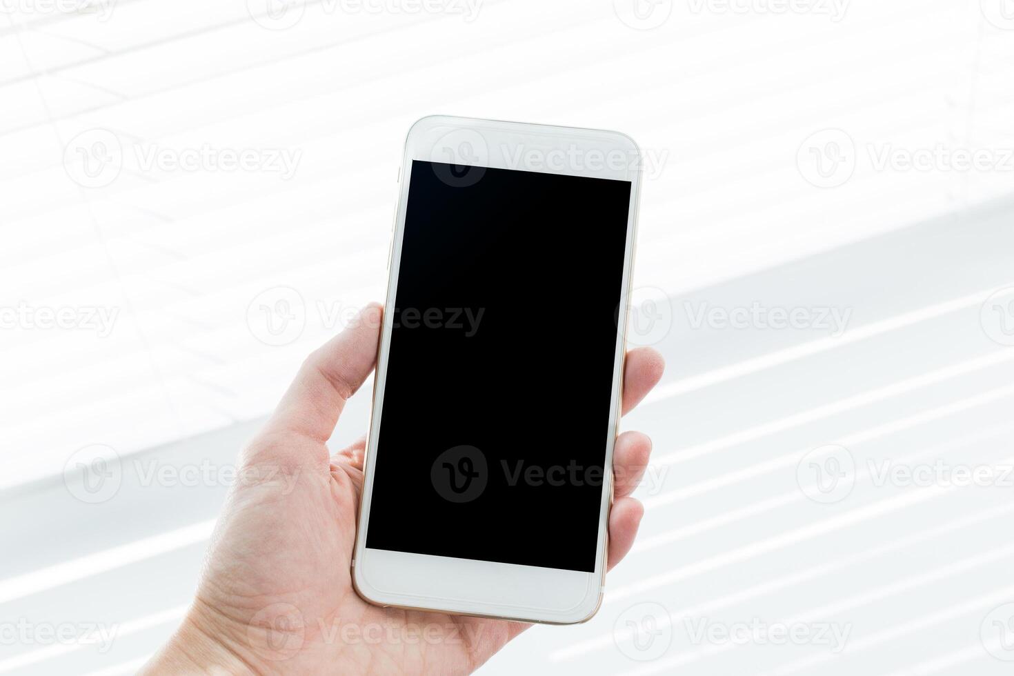 mobile, smartphone with black blank screen photo