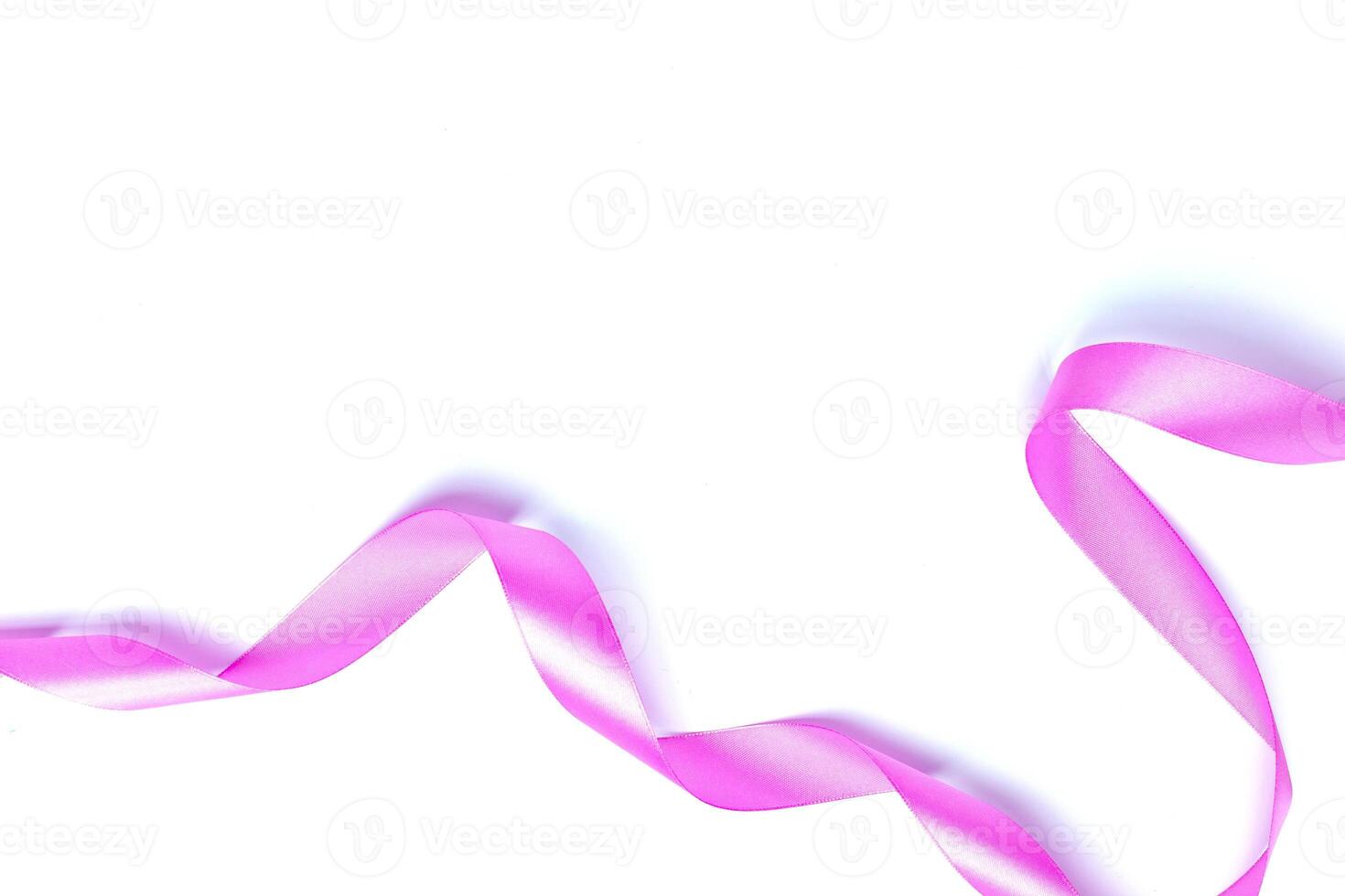 Mix Pink ribbon on a white background photo