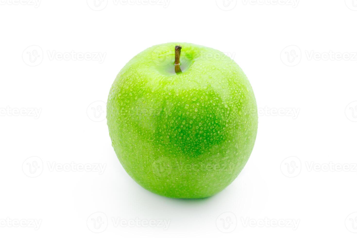 Perfect Fresh Green Apple Isolated on White Background photo