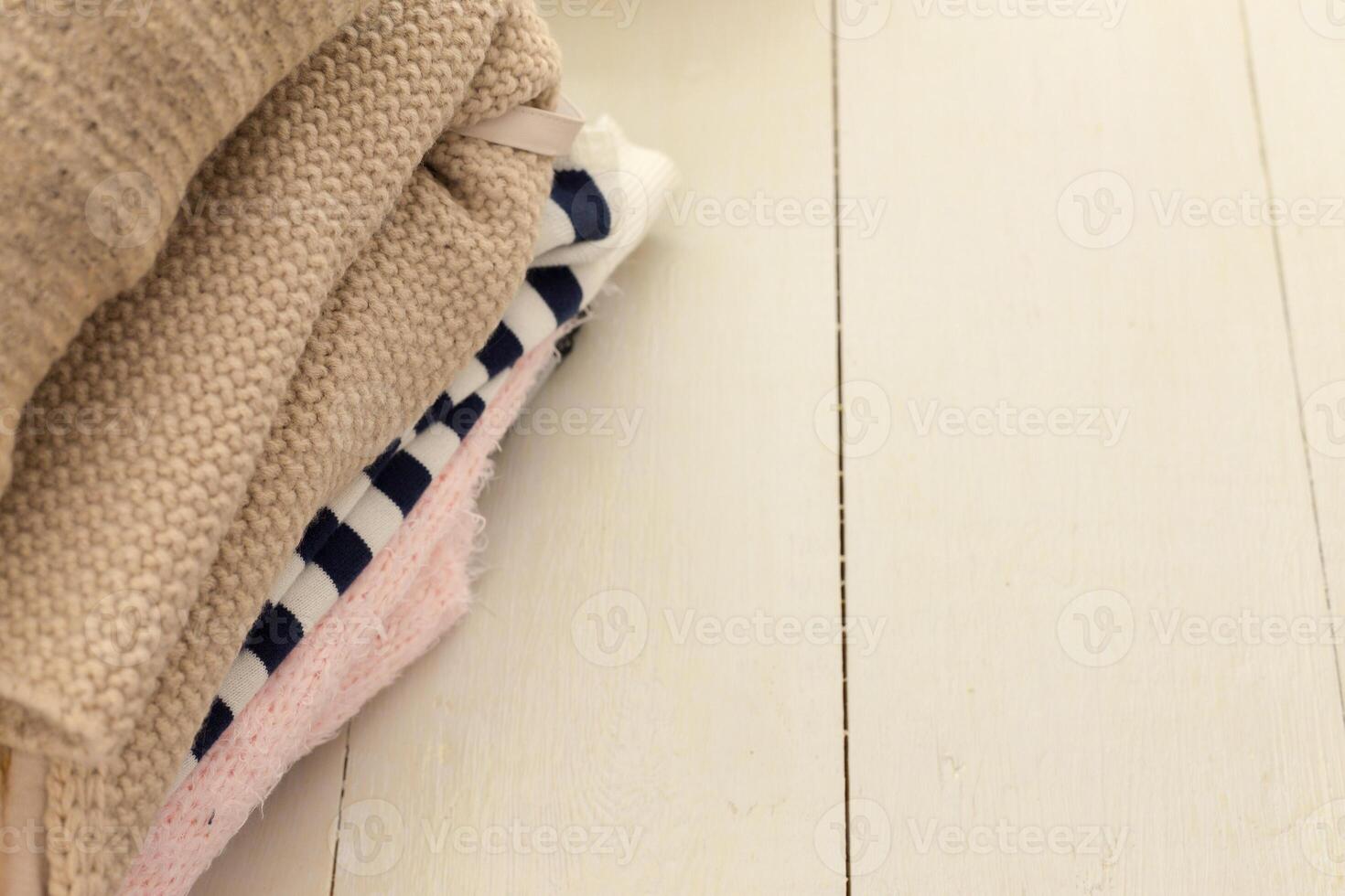 Stack of clothes photo