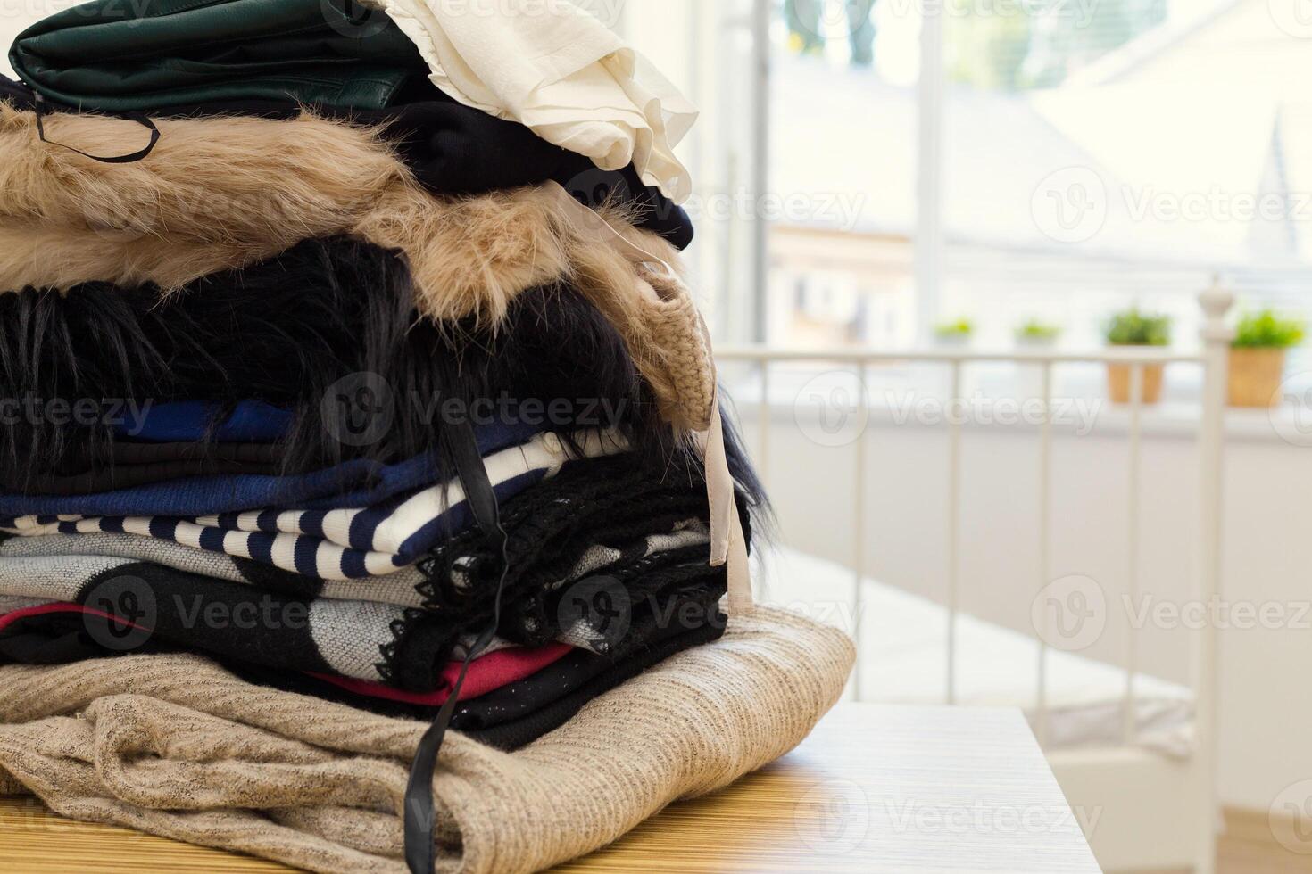 Stack of clothes photo