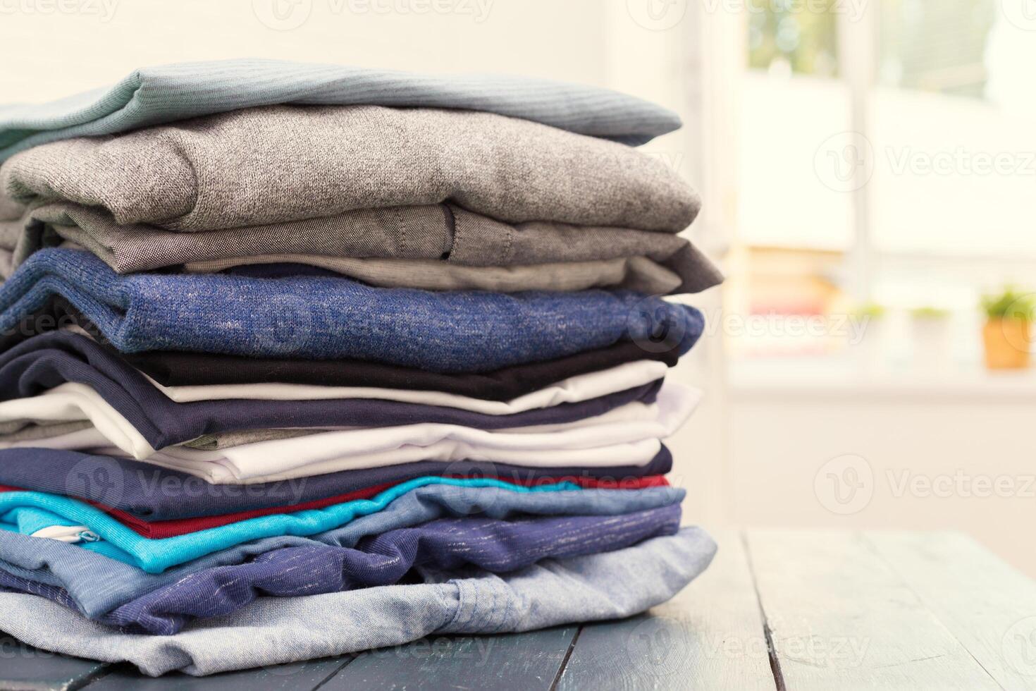 Stack of clothes photo
