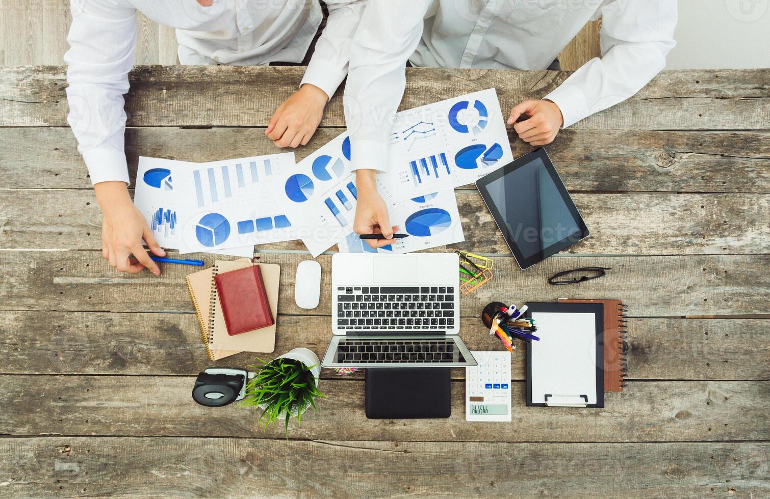 Close-up of hands of business meeting photo
