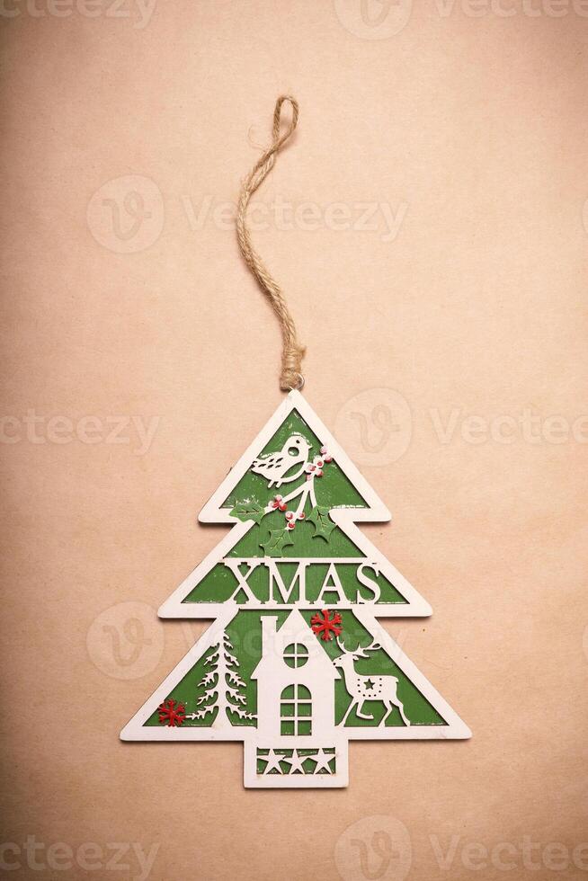 Xmas or new year composition with holiday decorations photo